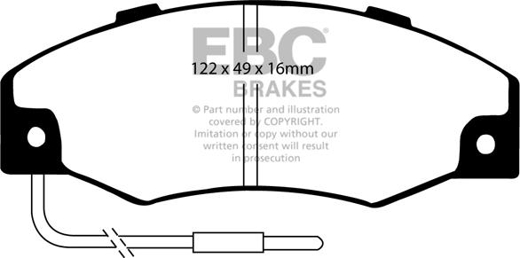 EBC Brakes DP2604 - Bremžu uzliku kompl., Disku bremzes www.autospares.lv