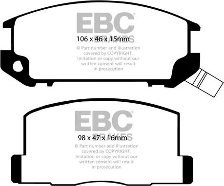 EBC Brakes DP2602 - Bremžu uzliku kompl., Disku bremzes autospares.lv