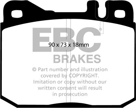 EBC Brakes DP2612 - Bremžu uzliku kompl., Disku bremzes www.autospares.lv