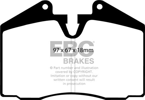 EBC Brakes DP2612 - Bremžu uzliku kompl., Disku bremzes www.autospares.lv