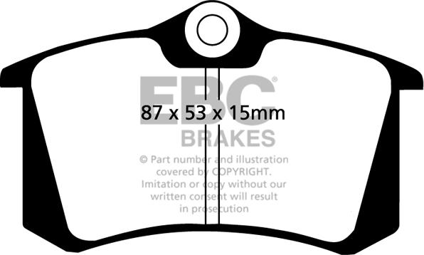 EBC Brakes DP3680C - Brake Pad Set, disc brake www.autospares.lv