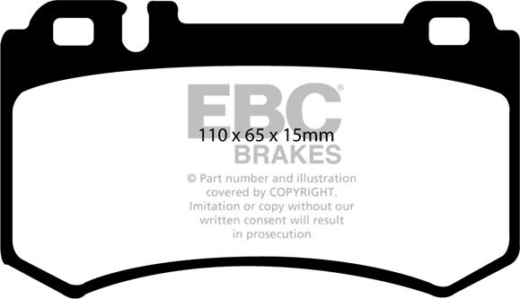 EBC Brakes DP21490 - Bremžu uzliku kompl., Disku bremzes www.autospares.lv