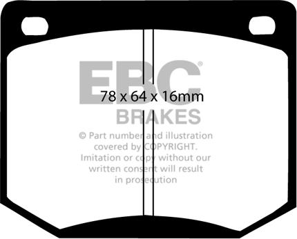 EBC Brakes DP216 - Bremžu uzliku kompl., Disku bremzes www.autospares.lv