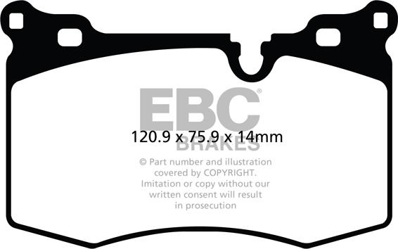 EBC Brakes DP21854 - Bremžu uzliku kompl., Disku bremzes www.autospares.lv