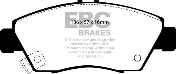 EBC Brakes DP5891NDX - Bremžu uzliku kompl., Disku bremzes autospares.lv