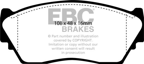 EBC Brakes DP2892 - Bremžu uzliku kompl., Disku bremzes www.autospares.lv