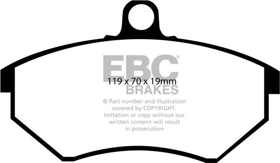 EBC Brakes DP2841/2 - Тормозные колодки, дисковые, комплект www.autospares.lv