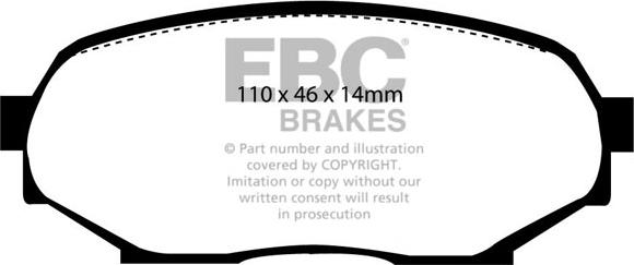 EBC Brakes DP2802 - Bremžu uzliku kompl., Disku bremzes www.autospares.lv