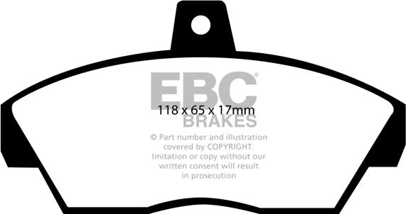 EBC Brakes DP2810 - Тормозные колодки, дисковые, комплект www.autospares.lv