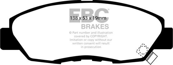 EBC Brakes DP2812 - Bremžu uzliku kompl., Disku bremzes www.autospares.lv