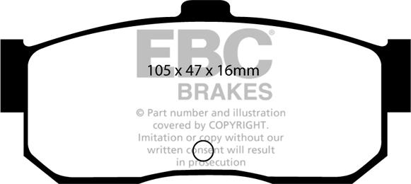 EBC Brakes DP889 - Bremžu uzliku kompl., Disku bremzes autospares.lv