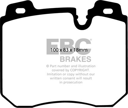 EBC Brakes DP2886 - Bremžu uzliku kompl., Disku bremzes www.autospares.lv