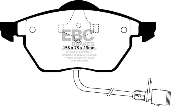 EBC Brakes DP2836 - Brake Pad Set, disc brake www.autospares.lv