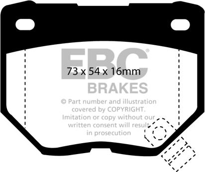 EBC Brakes DP3826C - Bremžu uzliku kompl., Disku bremzes www.autospares.lv