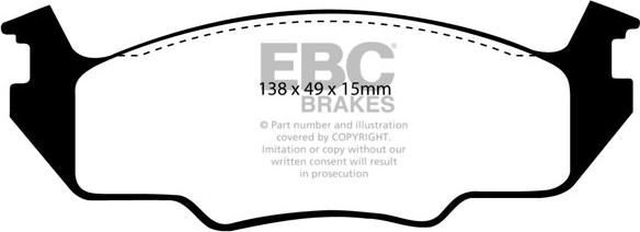 EBC Brakes DP366 - Тормозные колодки, дисковые, комплект www.autospares.lv