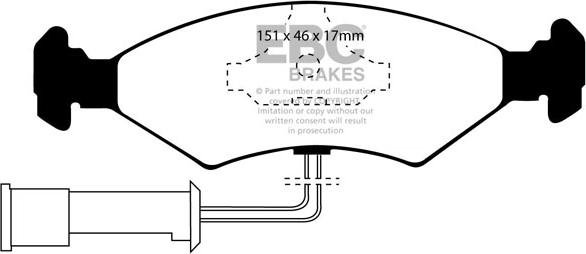 EBC Brakes DP2389 - Bremžu uzliku kompl., Disku bremzes www.autospares.lv