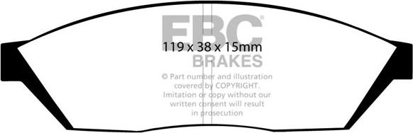 EBC Brakes DP2374 - Bremžu uzliku kompl., Disku bremzes autospares.lv