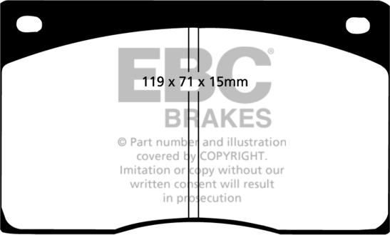 EBC Brakes DP2262 - Bremžu uzliku kompl., Disku bremzes autospares.lv