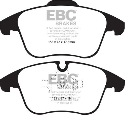 EBC Brakes DP22040 - Bremžu uzliku kompl., Disku bremzes www.autospares.lv