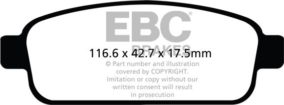 EBC Brakes DP22066 - Brake Pad Set, disc brake www.autospares.lv