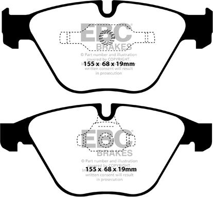 EBC Brakes DP42006R - Brake Pad Set, disc brake www.autospares.lv