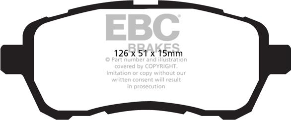 EBC Brakes DP22003 - Bremžu uzliku kompl., Disku bremzes autospares.lv