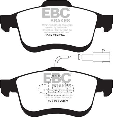 EBC Brakes DP22010/2 - Bremžu uzliku kompl., Disku bremzes autospares.lv