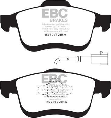 EBC Brakes DP22010 - Bremžu uzliku kompl., Disku bremzes autospares.lv