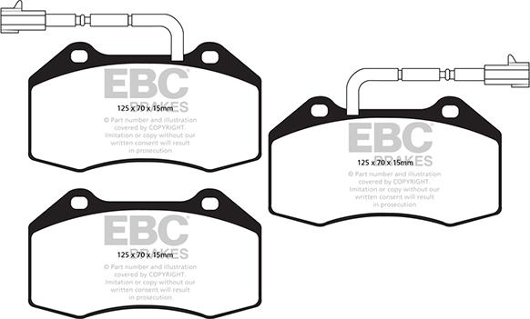 EBC Brakes DPX2021/2 - Bremžu uzliku kompl., Disku bremzes www.autospares.lv