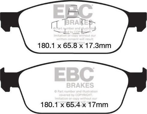 EBC Brakes DP22145 - Bremžu uzliku kompl., Disku bremzes autospares.lv