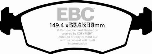 EBC Brakes DP22142 - Bremžu uzliku kompl., Disku bremzes www.autospares.lv