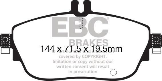 EBC Brakes DP22165 - Bremžu uzliku kompl., Disku bremzes www.autospares.lv