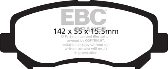 EBC Brakes DP42134R - Brake Pad Set, disc brake www.autospares.lv