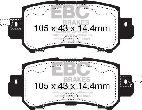 EBC Brakes DP22135 - Brake Pad Set, disc brake www.autospares.lv