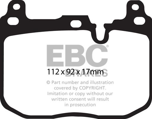 EBC Brakes DP82130RP1 - Augstas veiktspējas bremžu uzliku komplekts www.autospares.lv