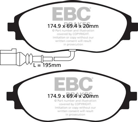 EBC Brakes DP22127 - Bremžu uzliku kompl., Disku bremzes autospares.lv