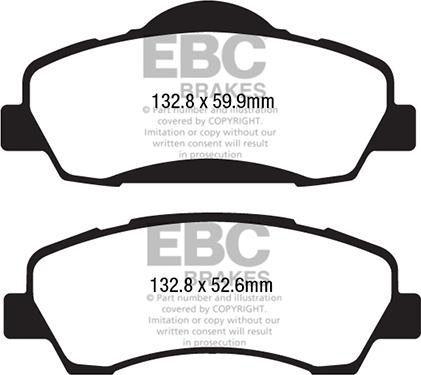 EBC Brakes DP22177 - Bremžu uzliku kompl., Disku bremzes www.autospares.lv