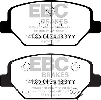 EBC Brakes DP22351 - Bremžu uzliku kompl., Disku bremzes www.autospares.lv