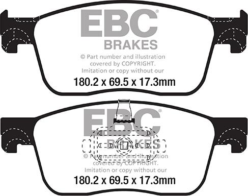 EBC Brakes DP22308 - Bremžu uzliku kompl., Disku bremzes www.autospares.lv