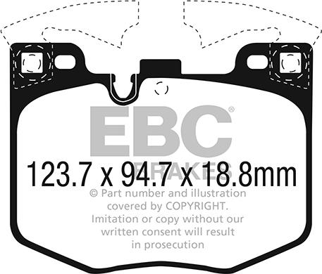 EBC Brakes DP32302C - Bremžu uzliku kompl., Disku bremzes www.autospares.lv