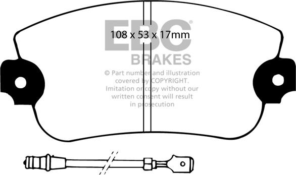 EBC Brakes DP2230 - Тормозные колодки, дисковые, комплект www.autospares.lv