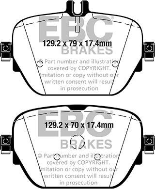 EBC Brakes DP22314 - Bremžu uzliku kompl., Disku bremzes www.autospares.lv