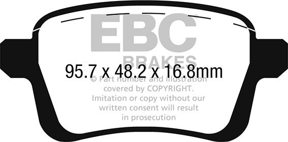 EBC Brakes DPX2249 - Bremžu uzliku kompl., Disku bremzes www.autospares.lv