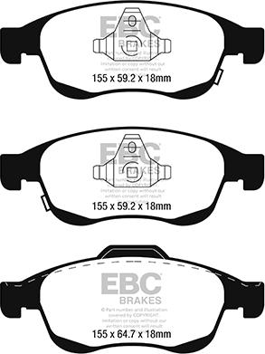 EBC Brakes DP22247 - Bremžu uzliku kompl., Disku bremzes www.autospares.lv