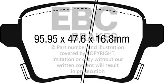 EBC Brakes DP22250 - Bremžu uzliku kompl., Disku bremzes www.autospares.lv