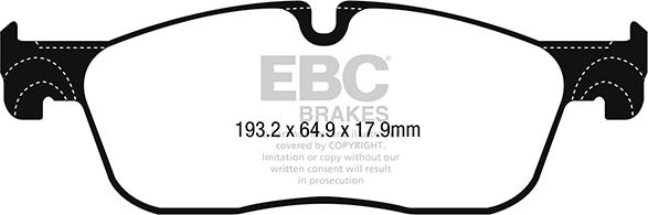 EBC Brakes DP22251 - Brake Pad Set, disc brake www.autospares.lv