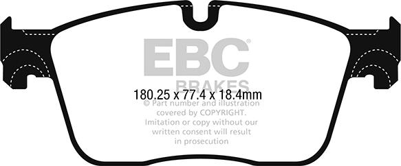 EBC Brakes DP22253 - Bremžu uzliku kompl., Disku bremzes www.autospares.lv