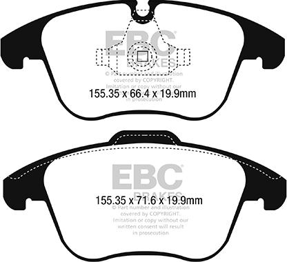 EBC Brakes DP22252 - Bremžu uzliku kompl., Disku bremzes autospares.lv