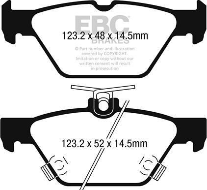 EBC Brakes DP22257 - Bremžu uzliku kompl., Disku bremzes www.autospares.lv