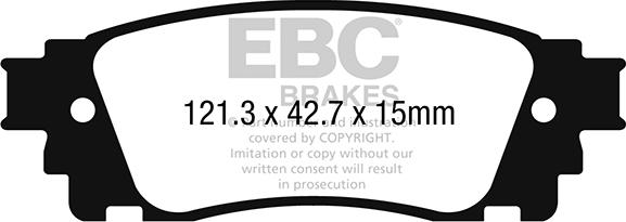 EBC Brakes DP22262 - Bremžu uzliku kompl., Disku bremzes www.autospares.lv